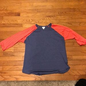 Lularoe Randy Blue and coral size XL like NEW